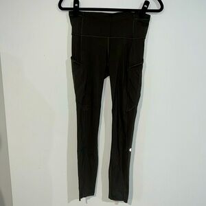 Olive Fast and Free Leggings with pocket